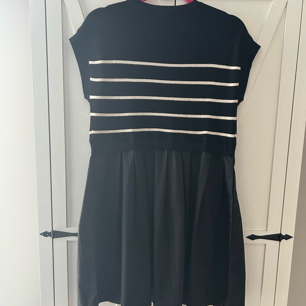 Black and Tan Striped Dress